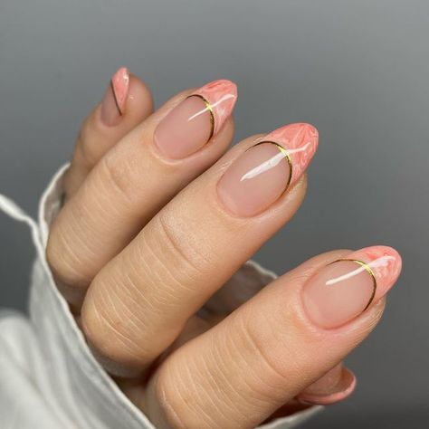 Peach Marble Nails, Peachy Nails Designs, Peachy Nails, Feeling Peachy, Nail Board, Peach Nails, Peachy Keen, Instagram Nails, Trendy Nail Art