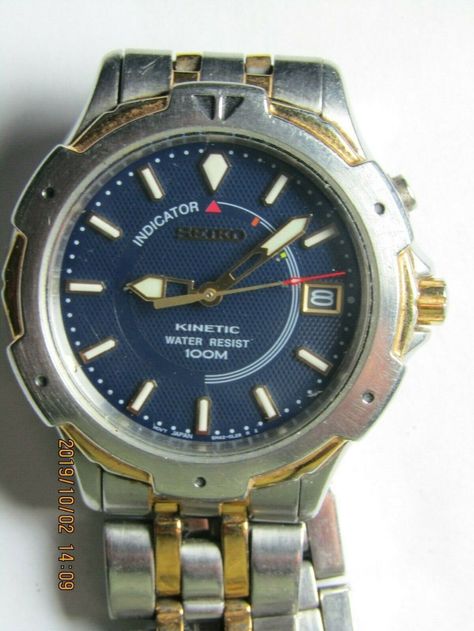 Seiko Kinetic, Bulova Accutron, Grey Watch, Seiko Men, Used Watches, Scuba Diver, Wristwatch Men, Swiss Made, James Bond