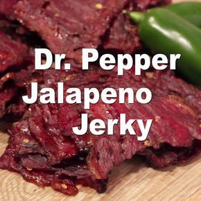 Dr. Pepper Jalapeno Beef Jerky Recipe | Hey Grill, Hey Dr Pepper Jerky Recipe, Pepper Jerky Recipe, Jalapeno Jerky Recipe, Dr Pepper Beef Jerky Recipe, Jalapeno Beef Jerky Recipe, Dehydrating Meat, Dehydrated Meat, Peppered Beef Jerky Recipe, Jerky Marinade Recipes