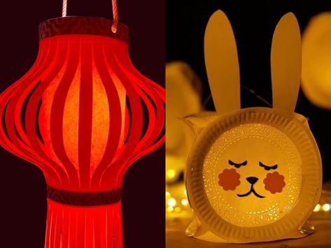 Moon Festival Lanterns Diy, Mid Autumn Lantern Diy, Moon Festival Crafts For Kids, Festival Activities For Kids, Mid Autumn Festival Lantern, Mid Autumn Festival Craft, Chinese Lanterns Diy, Autumn Moon Festival, Festival Crafts