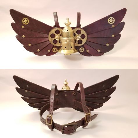 Steampunk Larp Costume, Steampunk Wings Diy, Steampunk Astethic, Steam Punk Wings, Steampunk Prosthetic, Diy Steampunk Costume, Steampunk Harness, Steampunk Fashion Diy, Steampunk Diy Costume