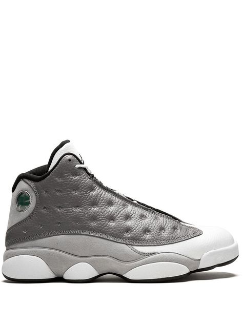 JORDAN JORDAN AIR JORDAN 13 SNEAKERS - GREY. #jordan #shoes Jordan 11 Grey, Jordan 13 Wolf Grey, Sporty Fade-resistant Gray Jordan Shoes, Cool Grey Jordans 11, Jordan 13 He Got Game, Cool Jordans, Grey Jordans, Jordan 13 Shoes, Jordan Retro 12