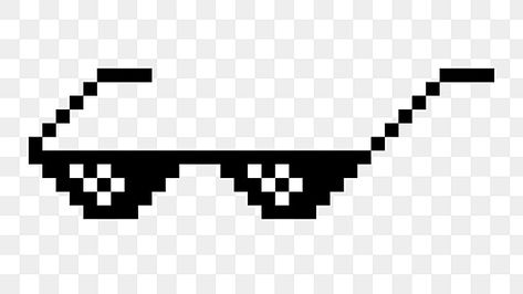 Glasses Pixel Art, Mlg Glasses, Pixel Art Eyes, Eye Pixel Art, Black Pixel Art, Pixel Art Funny, Pixel Art Black, Swag Glasses, Funny Pixel Art