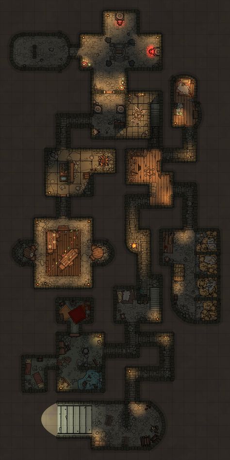 Dungeon under the Keep [20x40] - Bonus Map thanks to Stephen | miks.maps on Patreon Dnd Board, Map Inspiration, Fantasy Dungeon, Pathfinder Maps, Fantasy City Map, Map Layout, Dnd World Map, Fantasy World Map, Dungeon Master's Guide