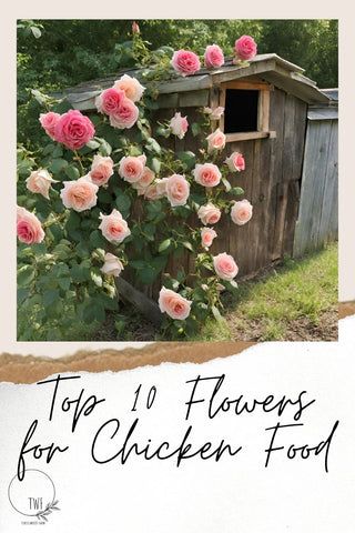 Top 10 Flowers for Chicken Food – Tinselwood Farm Plants Chickens Like To Eat, Chicken Coop Flowers, Flowers For Chickens, Periannual Flowers, Plants For Chickens, Bee Balm Flower, Chicken Coop Garden, 10 Flowers, Chicken Eating