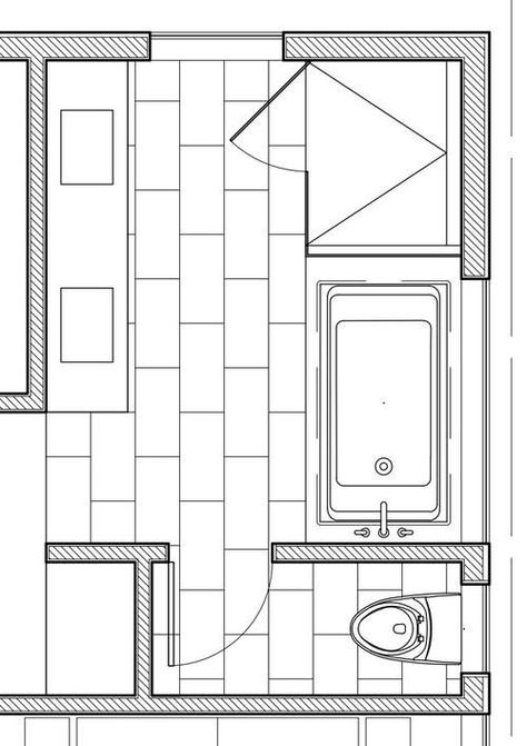 7 Bathrooms That Prove You Can Fit It All Into 100 Square Feet Master Bath Layout, Bathroom Layout Ideas, Small Master Bath, Ideas Baños, Bathroom Addition, Bathroom Remodel Cost, Bathroom Plan, Bathroom Layouts, Bathroom Plans