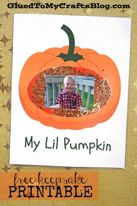 My Lil Pumpkin - Custom Fall Keepsake Printable Popsicle Stick Pumpkin, Keepsake Printable, Fall Picture Frame, Toddler Projects, Preschool Pictures, Pumpkin Patch Pictures, Preschool Crafts Fall, October Activities, Fall Pumpkin Crafts