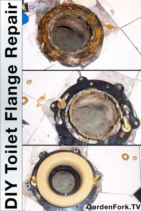 DIY Toilet Flange Repair - Learn how to replace the toilet flange with this step by step how to I made while repairing a leaking toilet. http://www.gardenfork.tv/toilet-repair-how-to-replace-a-broken-toilet-flange  You may want to use two wax rings when repairing the toilet so it doesn't leak again. Kitchen Sink Interior, Bathroom Repair, Easy Home Improvement Projects, Toilet Repair, Easy Home Improvement, House Maintenance, Home Improvement Loans, Diy Toilet, Wax Ring