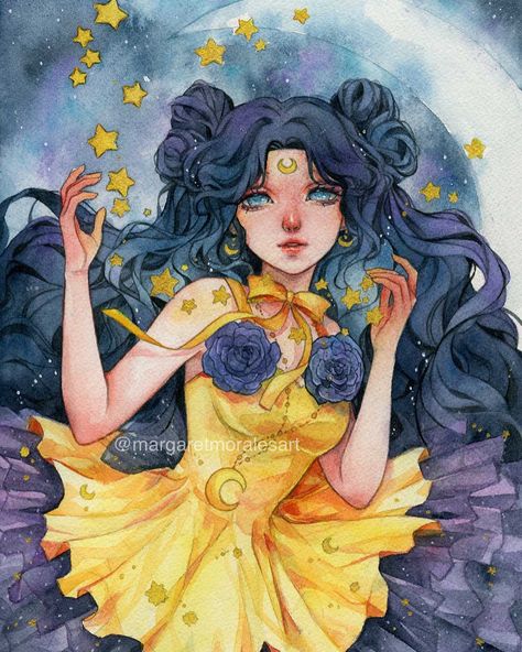 Margaret Morales on Instagram: “Here’s my version of Human Luna from Sailormoon✨🌙 Thank you to my patron who suggested her! 💖 . If you also want to suggest a character to…” Human Luna, Margaret Morales, Yellow Dress, Style Design, Thank You, Human, Stars, Yellow, Instagram