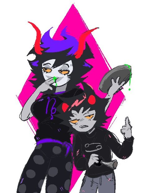 Gamkat Homestuck, Gamzee Makara, Only One, Home Stuck, Girl Drawings, Homestuck, Girl Drawing, Cartoon Art, Crab