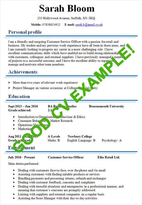 Good CV Examples & Templates for 100+ jobs - CV Plaza Work Cv Templates, Cv Sample For Job Application, Cv About Me Example, Best Cv Format For Job, Cv Writing Format, Canadian Cv Template, Cv Samples For Job, Cv Ideas For Students, Great Resume Examples