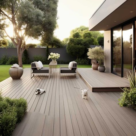 3+ Backyard Deck Design Trends for an Enchanting Outdoor Space • 333+ Images • [ArtFacade] Outdoor Deck Inspiration, Minimalist Deck Design, Outdoor Decking Ideas, Backyard Deck Ideas, Wood Deck Designs, Alfresco Decking, Composite Wood Deck, Decking Ideas, Rooftop Gardens