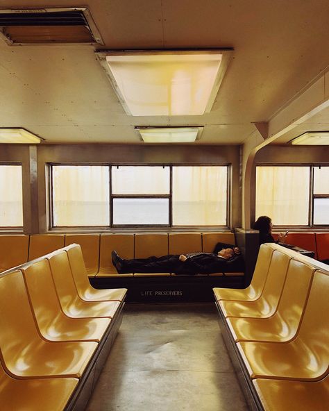 Staten Island Ferry p2 Sleep Pictures, Staten Island Ferry, Grand Central Terminal, New York Aesthetic, People Sleeping, Staten Island, City Aesthetic, To Sleep, Photography Ideas