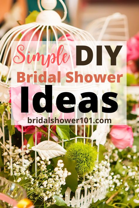 In this post you will find the best DIY bridal shower ideas for any bridal shower theme. You will find DIY ideas for decorations, food, gifts and games.  #diybridalshower #bridalshower Bride And Groom Shower Decorations, Valentine’s Day Bridal Shower Ideas, Bridal Shower Ideas Decorations Simple, Bridal Shower Centerpiece Ideas, Diy Bridal Shower Ideas, Bridal Shower Ideas Decorations, Diy Bridal Shower Games, Raven Wedding, Cheap Bridal Shower Ideas