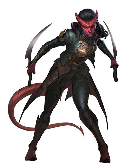 Red Tiefling Female Rogue, Tiefling Rouge, Tiefling Tail, Dual Wielder, Female Tiefling, Female Rogue, Tiefling Rogue, Tiefling Female, Short Swords