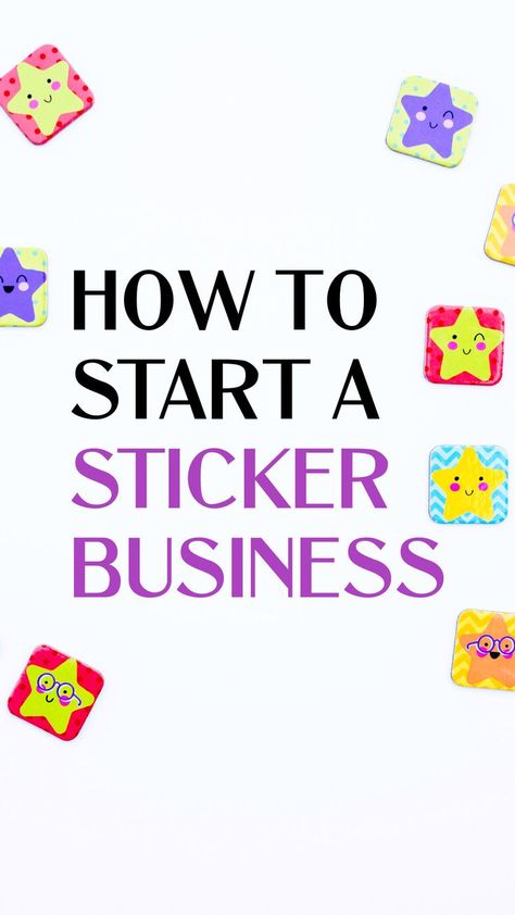 Start A Sticker Business, Stickers Design Ideas, Silhouette Cameo Projects Beginner, Sell Stickers, Selling Stickers, Ecommerce Startup, Starting An Etsy Business, Sticker Business, Etsy Stickers