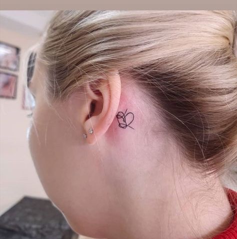 Mental Health Butterflies Tatoos Ideas, Behind The Ear Tattoo Ideas Semicolon, Butterfly Recovery Tattoo, Mental Health Tatoos Design Simple, Semi Colon Behind Ear Tattoo, Unique Small Semicolon Tattoo, Tattoos Ocd, Semi-colon Tattoo Behind The Ear, Awareness Tattoo Ideas