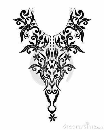 Vector baroque neck line design made by small design elements. it can use in embroidery, printing and  laser cut panels Neck Line Design, Embroidery Illustration, Lace Tattoo Design, Corset Sewing Pattern, Diy Leather Bracelet, Laser Cut Panels, Design For Embroidery, Emb Designs, Baroque Design