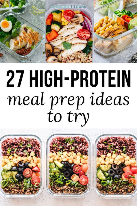 High Protein Meal Prep Ideas Protein Meal Prep Ideas, High Protein Meal Prep Ideas, Ground Turkey Meal Prep, High Protein Recipes Dinner, High Protein Meal Plan, Protein Meal Prep, Easy High Protein Meals, Protein Meal Plan, High Protein Meal