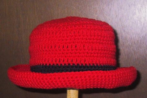 Crochet Adult Hat, Crochet Hat With Brim, Hat Patterns Free, Crochet Hat Free, Crochet Knit Hat, Pola Amigurumi, Crochet Hats Free Pattern, Crochet Cap, Red Hat