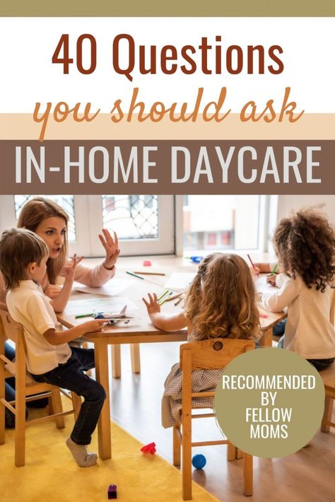 Home Daycare Must Haves, Daycare Questions To Ask, Family Daycare, Daycare Must Haves, Questions To Ask Daycare, In Home Daycare, Home Daycare Rooms Setup, Inhome Daycare, In Home Childcare