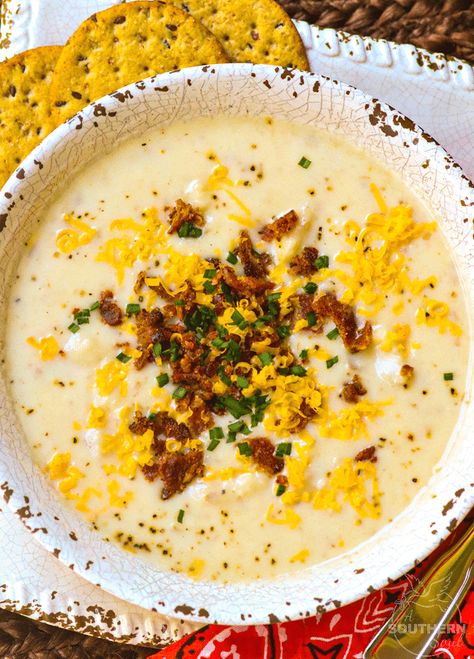 Crockpot Potato Soup Crock Pot Potato Soup, Crock Pot Potato, Crockpot Potato Soup, Crockpot Potato, A Southern Soul, Soup Crockpot, Crock Pot Potatoes, Potato Soup Crock Pot, Loaded Baked Potato