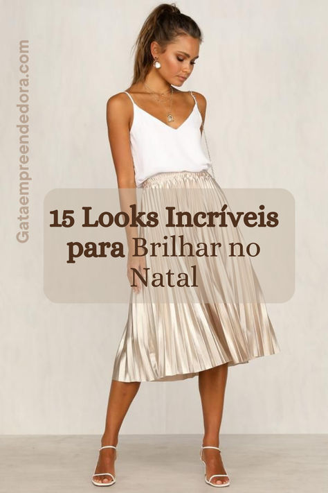 Look para o natal. O Natal está chegando, e se você ainda não decidiu o que vestir, não se preocupe! Neste post, vamos te apresentar 15 looks deslumbrantes para arrasar nas festas de fim de ano. De opções clássicas a ousadas, temos sugestões para todos os gostos. Confira e inspire-se! Outfits Natal