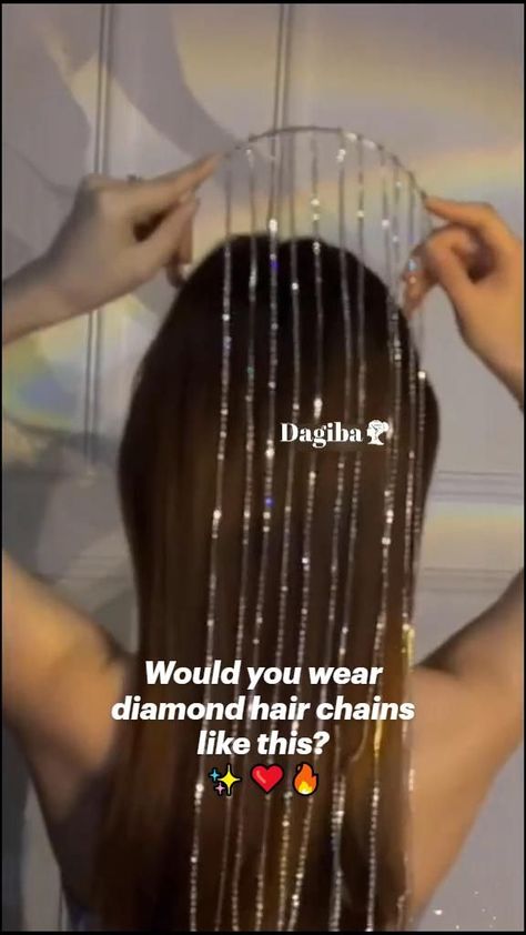 Would you wear diamond hair chains like this? ✨❤️‍🔥 in 2022 | Diamond hair, Hair stylist life, Hair stylies Look Disco, Diamond Hair, Hair Chains, Home Diy Decor, Hair Stylies, Hair Up Styles, Haircut Hairstyle, Home Diy Projects, Hair Stylist Life