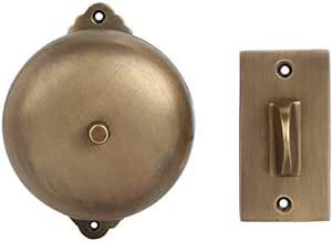 A29 Decorative Mechanical Doorbell - Old Fashioned Twist Door Bell with Manual Hand Turn Chime - Vintage Solid Brass Doorbell in Antique Brass Finish - Non-Electric, Wireless Victorian Doorbell Mechanical Doorbell, Somerset Cottage, Hilltop House, Edwardian Home, Traditional Front Doors, Doorbell Chime, Bell Sound, Victorian Door, Furniture Fittings