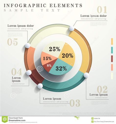 Flat style abstract pie chart infographics Circle Chart Design, Pie Chart Illustration, Diagramme Design, Pie Chart Design Creative, Circle Diagram Design, Chart Graphic Design, Pie Chart Design, Pie Chart Infographic, Infographic Icons