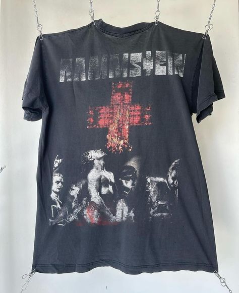 Rammstein vintage tee via @sunfaded.vintage Rammstein Tshirt, Rammstein Shirt, Metal Shirt, Metal Shirts, Metal T Shirts, Pin Up Tattoos, Shirt Design Inspiration, Thrift Finds, Cool Hats