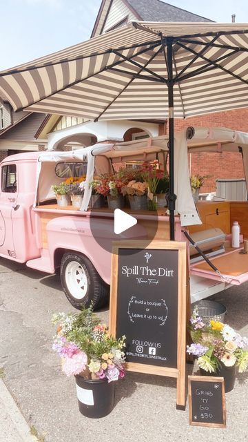 Truck Bed Trailer Flower Stand, Flower Truck Business, Flower Trucks, Bloom Bar, Flower Truck, Flower Business, Ordinary Life, Flower Stand, Life Moments