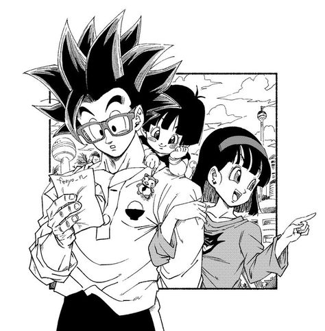 Gohan Videl, Goku And Gohan, Son Gohan, Dragon Ball Painting, Dragon Ball Super Artwork, Anime Dragon Ball Goku, Dragon Balls, Dragon Ball Super Manga, Dragon Ball Wallpapers