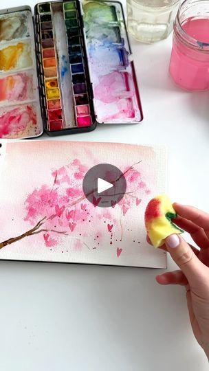 Jj Heller, Paint Sponge, Watercolor Supplies, Sponge Painting, Color Techniques, January 20, Watercolour Tutorials, Watercolor Art, Of Love