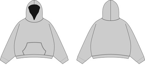 Mock Ups Clothing, Clothing Brand Templates, Hoodie Design Template, Clothing Mockup Templates, Zip Up Hoodie Template, Hoodie Outline Template, Hoodie Sample, Hoodie Flat Sketch, Hoodie Layout