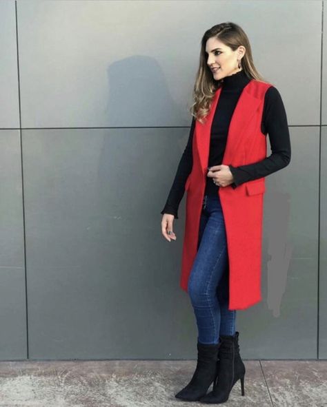 Vest Blazer Outfit, Blazer Vest Outfits For Women, Blazer Vest Outfit, Red Vest Outfit, Long Vest Outfit, Vest Outfits For Women, Sleeveless Blazer, Red Vest, Long Vests