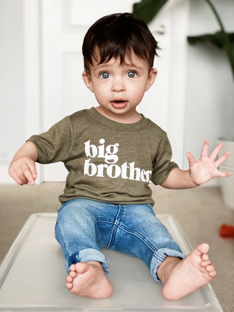 Surprise! - Erin's Inside Job Big Sis Lil Bro, Big Brother T Shirt, Matching Sibling Shirts, Big Brother Gift, New Big Brother, Big Brother Shirt, Older Siblings, Sibling Shirts, Brother Shirts