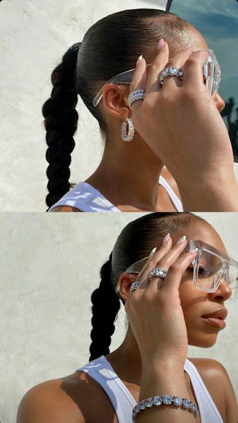 Lori Harvey, Hair Inspo, Ear Cuff, Cuff, Sunglasses, Hair