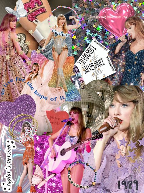 The Eras Tour Collage Eras Tour Collage, Taylor Eras Tour, Aesthetic Era, Mother Pictures, Loving Him Was Red, Taylor Swift Posters, Taylor Swift Eras, Taylor Swift Concert, Collage Poster