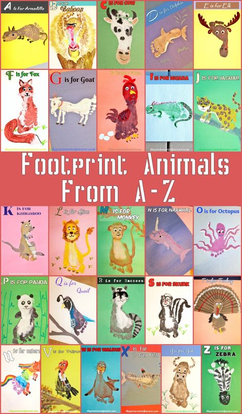 Footprint Crafts are my favorite. I have a box full of my daughter’s footprints throughout her life and have many in frames as artwork for her playroom. These are wonderful keepsakes that I will have…Continue Reading… Footprint Animals, L Is For Lion, Animal Footprints, Footprint Crafts, Footprint Art, Handprint Crafts, Daycare Crafts, Baby Footprints, Alphabet Book