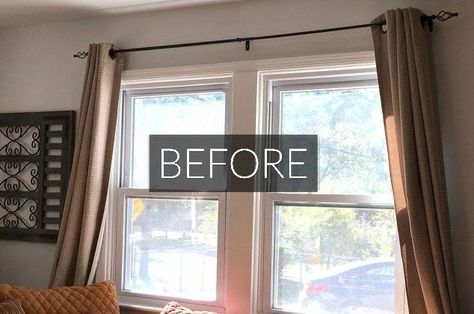 Your window will look that much better. Trust us. Large Window Decor, Picture Windows Living Room, Big Window Curtains, Large Windows Living Room, Big Windows Living Room, Country Farmhouse Living Room, Large Window Treatments, Large Window Curtains, Family Room Windows