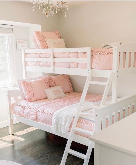 “When we decided on bunk beds for their new shared room, going with Beddy’s for their bedding was a no brainer. They came highly recommended and for good reason. Both girls can now make their own bed with the ease of a zipper. 🙌🏻 “ @michellemccarroll  #beddys #zipperbedding #zipyourbed #girlbedding #girlbed #beddysbeds #girlyroom #girlsroomdecor #girlsroom #girlsroominspo #girlsroominspiration #girlsroomdecoration #girlsroomstyling #girlystuff Girls Bedroom Bunk Beds, Girl Bunk Bed Rooms, Bunk Bed Girls Room, Bunk Bed Room Ideas, Bunk Bed Bedding, Sisters Bedroom Ideas, Bunk Beds For Girls Room, Room With Bunk Beds, Room Sharing