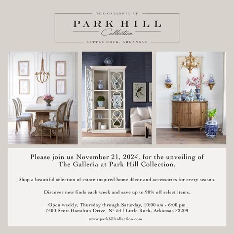 Grand Opening Alert! Get ready for a one-of-a-kind shopping experience! Join us on November 21 for the unveiling of The Galleria at Park Hill Collection. 🛋️✨ Discover exclusive samples, stunning seasonal décor, unique furniture pieces, and decorative accessories you won’t find anywhere else! Whether you’re looking to refresh your home or find the perfect gift, this collection has something for every style. 🗓️ Date: November 21 📍 Location: The Galleria at Park Hill Collection Be among the ... Scott Hamilton, Park Hill Collection, Park Hill, Unique Furniture Pieces, Refresh Your Home, Furniture Pieces, Unique Furniture, Grand Opening, Inspired Homes