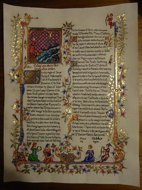 Manuscripts Aesthetic, Illuminated Manuscript Art Project, Medieval Book Illustration, Epical Glory, Manuscript Aesthetic, Illuminated Manuscript Borders, Manuscript Illustration, Medieval Journal, Medieval Writing