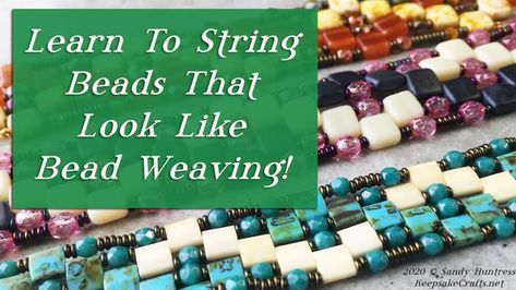 Strung Beads That Look Like Bead Weaving! Garden Path Bracelet Jewelry Tutorial Bead Stopper, Complex Design, Keepsake Crafts, Chain Nose Pliers, Beaded Bracelets Tutorial, Beading Tools, Basic Jewelry, Strung Beads, Garden Path