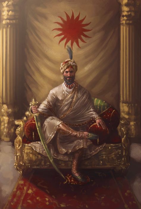 Indian King, Arsalan Khan on ArtStation at https://www.artstation.com/artwork/ZGqeOZ Rajput Warrior, Rajput King, Nadir Shah, Indian King, Mercado Medieval, King Painting, Ancient Indian Art, Indian Illustration, Indian History Facts