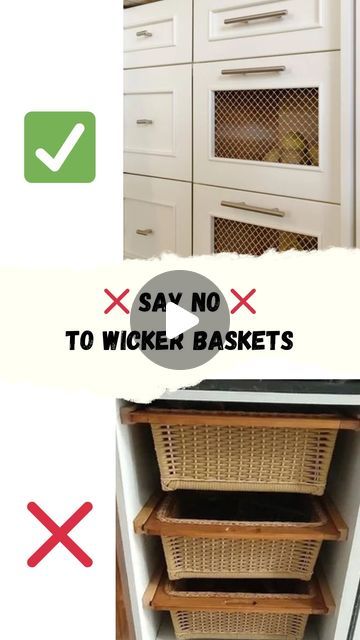 Under Cabinet Produce Storage, Kitchen Baskets Drawers, Interior Facts, Wicker Basket Kitchen, Mesh Drawers, Wicker Basket Drawers, Pantry Baskets, Vegetable Drawer, Produce Storage