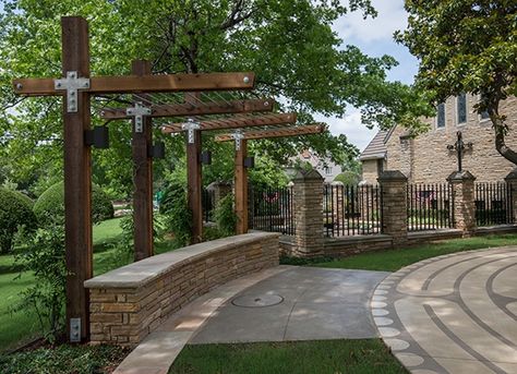 Church Landscaping Ideas, Mark Landscape, Historic Preservation Architecture, Preservation Architecture, Church Entrance, Prayer Garden, International Architecture, Courtyard Design, Landscape Elements