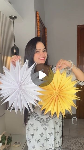 Art by Shabnam on Instagram: "Star 🌟 Making | Super Easy Diwali Hanging idea | Star ⭐️ Making for Diwali decoration | Diwali decoration ideas | Diwali decor | Deepawali 🪔 | wall hangings for Diwali | Diwali lantern   #diwalilantern | Diwali craft for kids | kids activity for Diwali | #craft #papercraft   We just need 15-20 envelopes and a fevistick/fevicol   #reels #instagood #diwali #diwalidecorations #diwalidecor #diwalivibes #festival #star #starmaking #christmasspirit #christmas #christmasdecor Christmas decoration idea   How to make star with paper / envelopes   How to make Diwali hanging" Cheap Dangle Danglers For Diwali Festival, Hallmarked Festive Danglers For Diwali, Handmade Danglers For Diwali Festival, Diwali Craft For Kids, Star With Paper, Diwali Craft Handmade Hanging, Glitter Paper Craft For Diwali, Diwali For Kids, Diwali Decoration Ideas