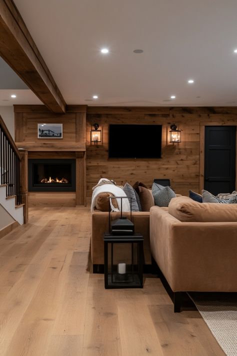 Ideas and tips for how to makeover your basement for multiple uses such as guest rooms, home cinemas, or play rooms for kids. Cozy Basement Design Ideas, Basement Entertainment Room Ideas, Basement Entertaining, Rustic Basement Ideas, Basement Entertainment Room, Small Room Decor Ideas, Cool Basement Ideas, Bedroom 2025, Basement Movie Room